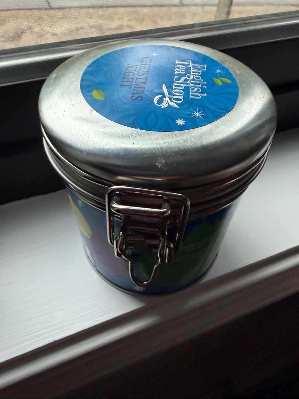 NWOT Christmas Night Organic Tea Tin - Blue - Picture 3 of 7